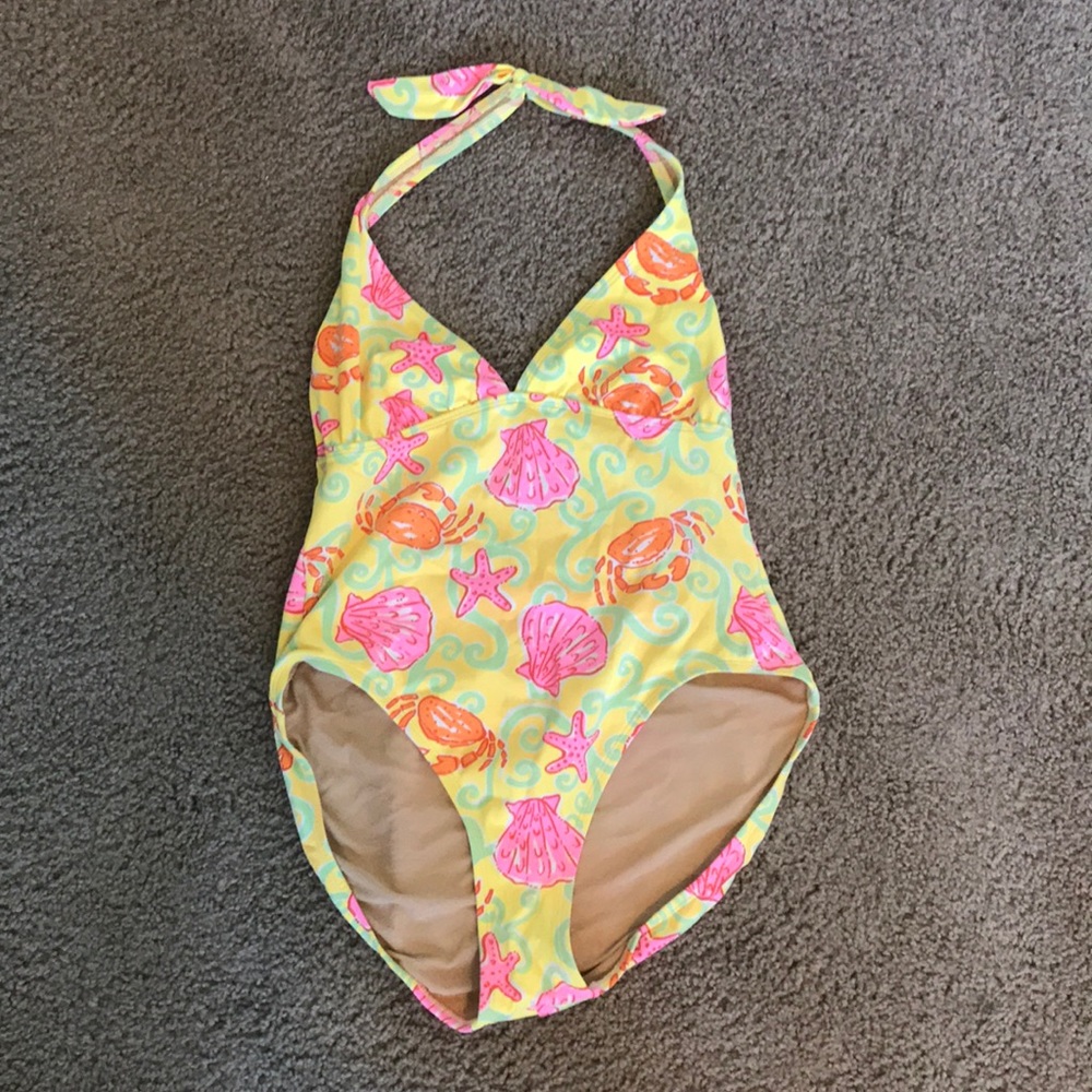 Vintage Lilly Pulitzer XL Halter Swimsuit